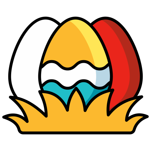 huevos de pascua icono gratis