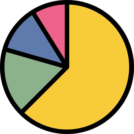 Pie chart Iconixar Lineal Color icon