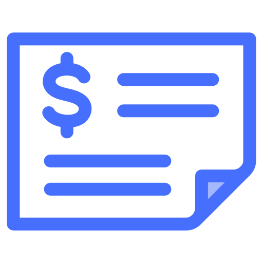 Bank check free icon