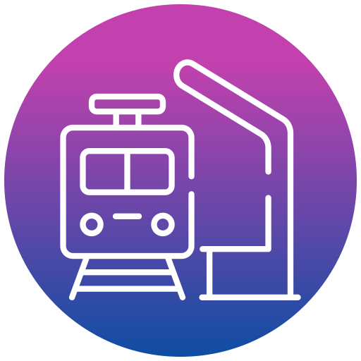 estación de tren icono gratis