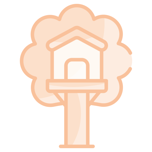 casa del árbol icono gratis