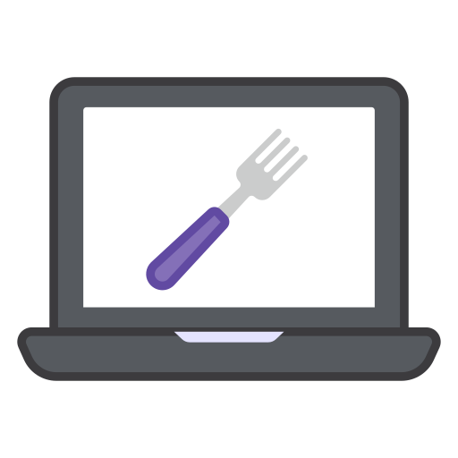 cubiertos en línea icono gratis