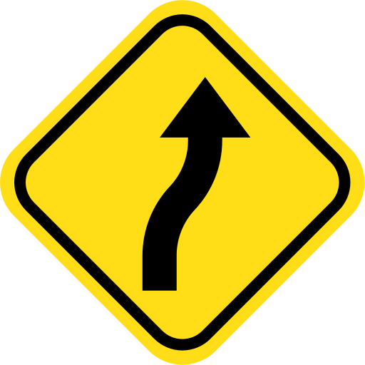 camino sinuoso icono gratis