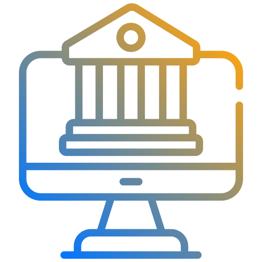 banca en línea icono gratis