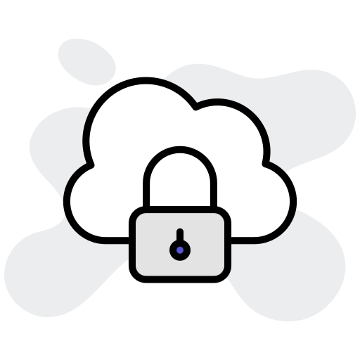 seguridad en la nube icono gratis