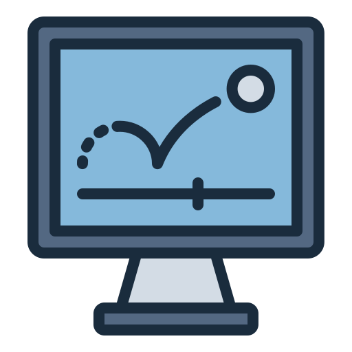 gráfico en movimiento icono gratis