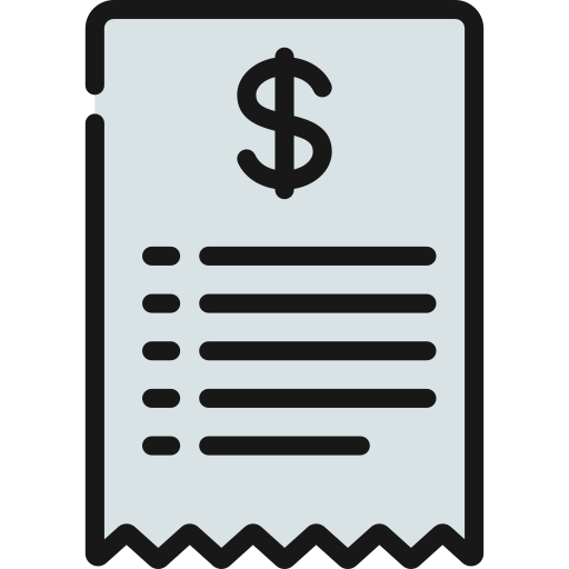 Квитанция бесплатно иконка