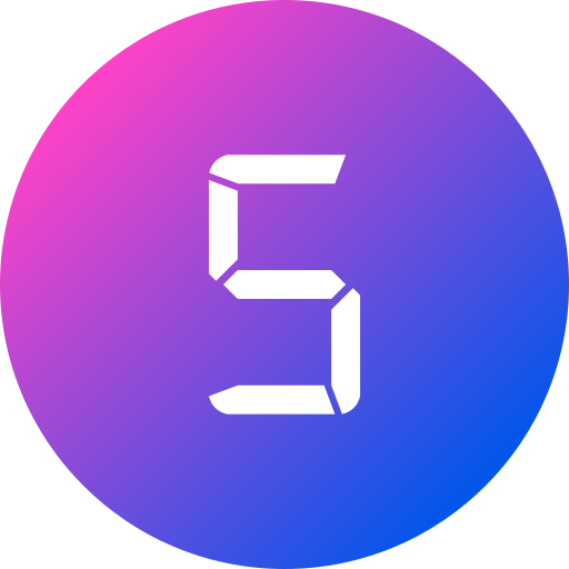 número 5 icono gratis