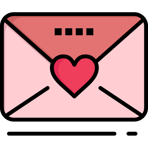 carta de amor icono gratis