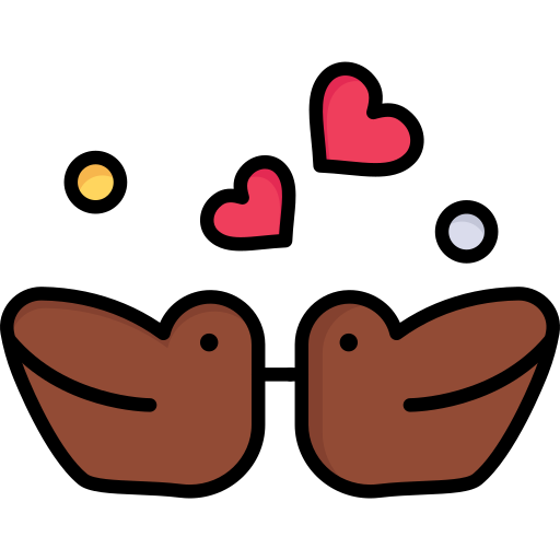 pájaros del amor icono gratis