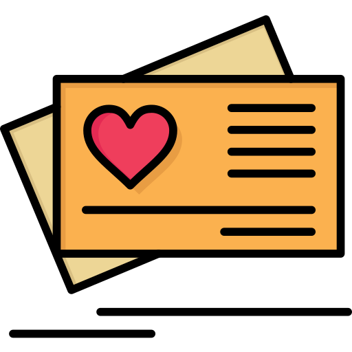 Love letter Flatart Icons Lineal Color icon