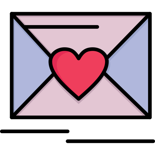 Love letter Flatart Icons Lineal Color icon