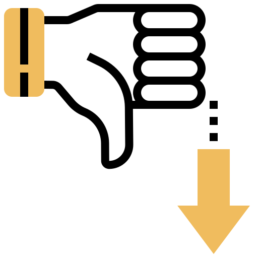 Pulgar hacia abajo icono gratis