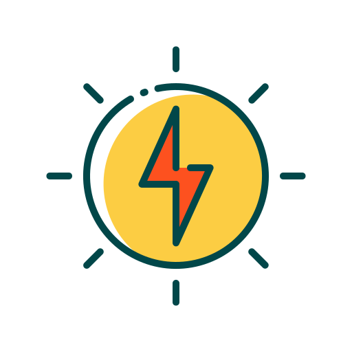 Energia solar grátis ícone
