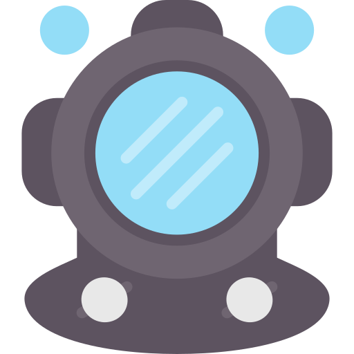 Diving helmet free icon