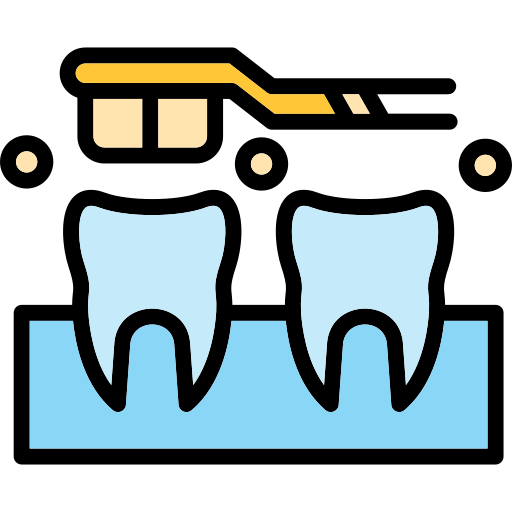 limpieza de dientes icono gratis