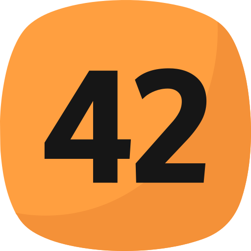42 Icône gratuit 42 Icône gratuit