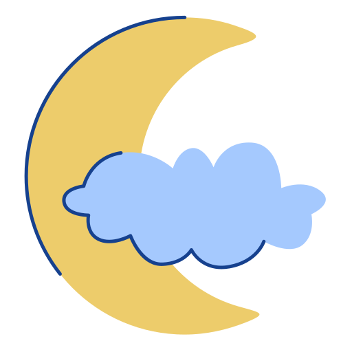 luna creciente icono gratis