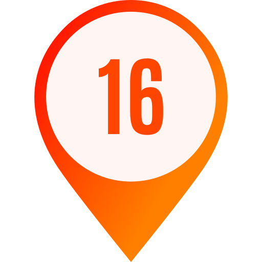 dieciséis icono gratis