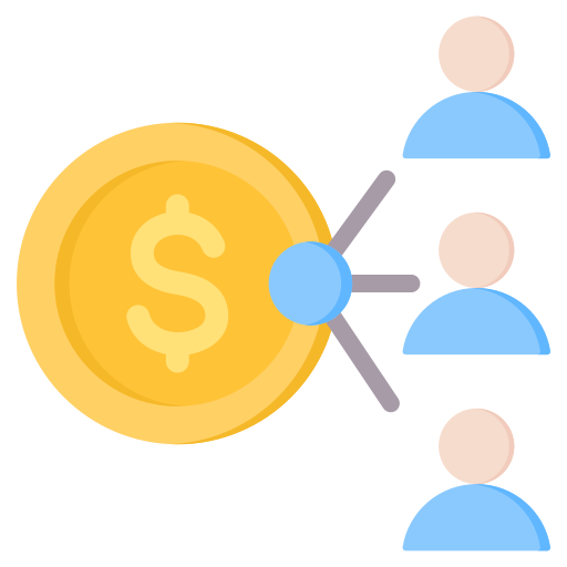 participación en los beneficios icono gratis