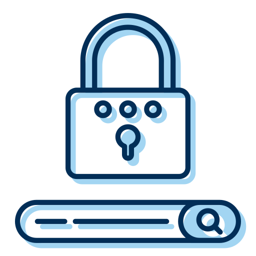 bloqueo de búsqueda icono gratis