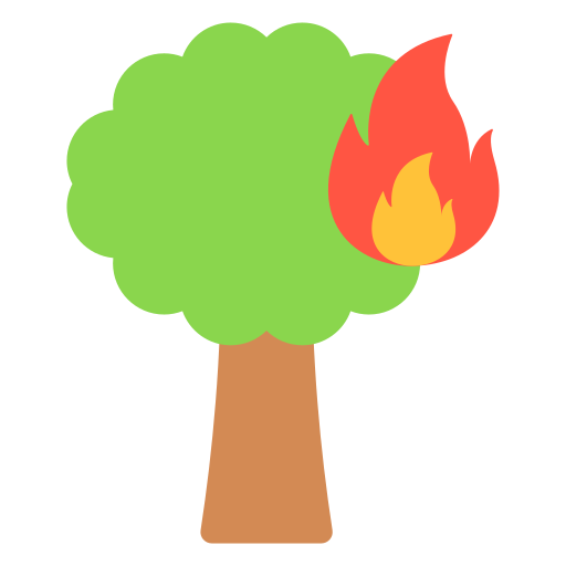 incendio forestal icono gratis