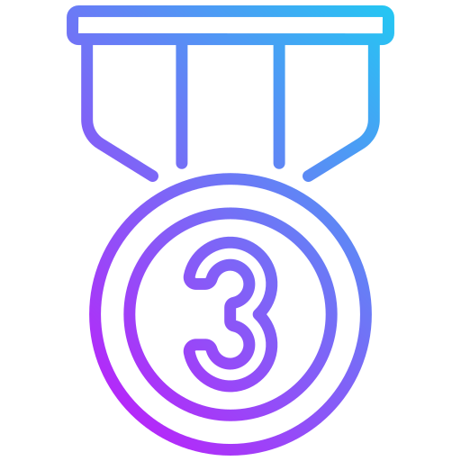 medalla de bronce icono gratis