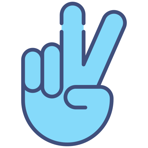 mano de la victoria icono gratis