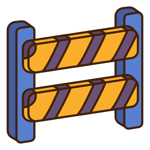 barrera de carretera icono gratis