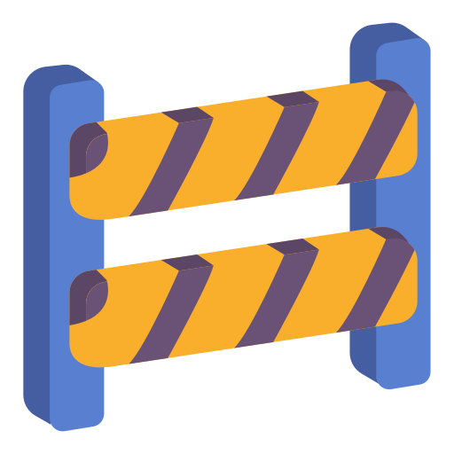 barrera de carretera icono gratis