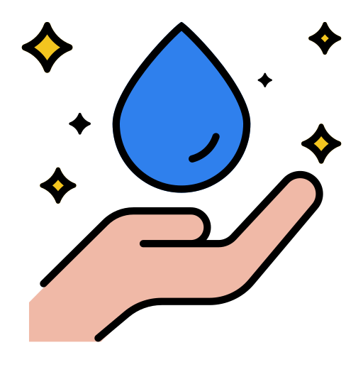 donación de agua icono gratis