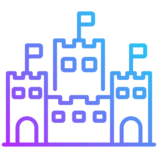 castillo de arena icono gratis