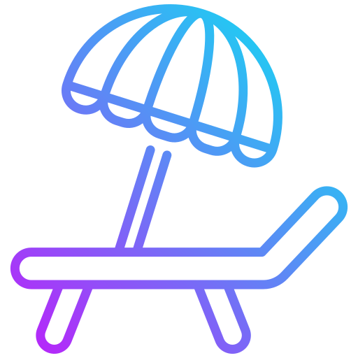 silla de playa icono gratis