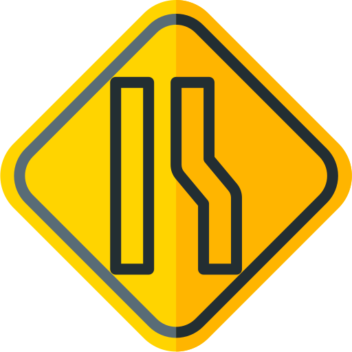 final del carril icono gratis