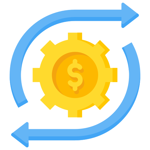 administración del dinero icono gratis