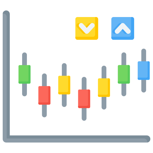 gráfico de acciones icono gratis