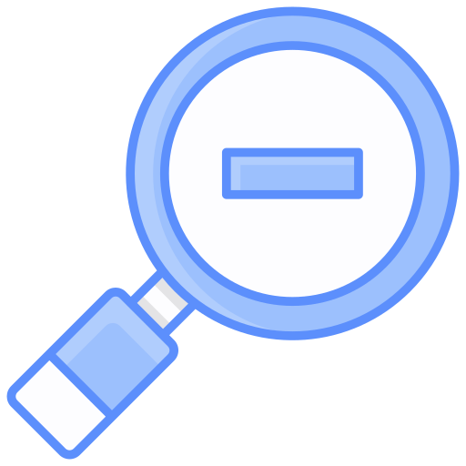 disminuir el zoom icono gratis