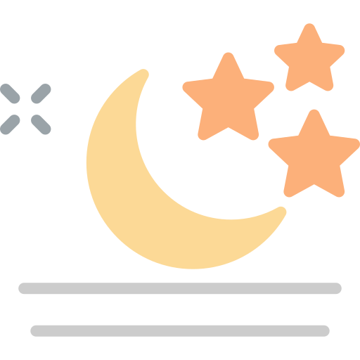 luna y estrellas icono gratis