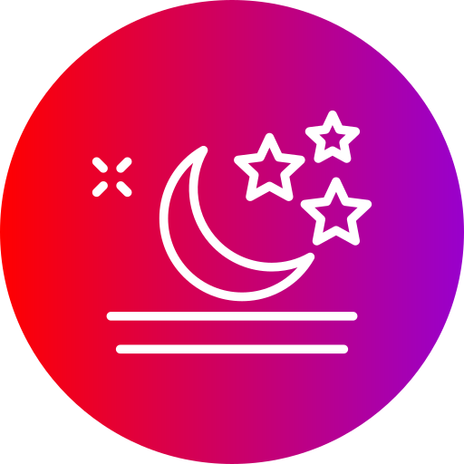 luna y estrellas icono gratis