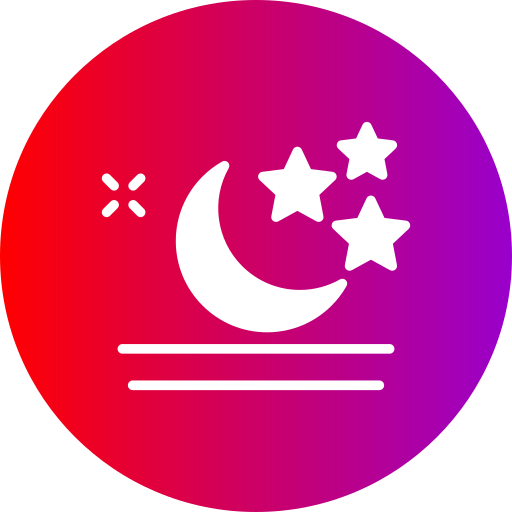 luna y estrellas icono gratis