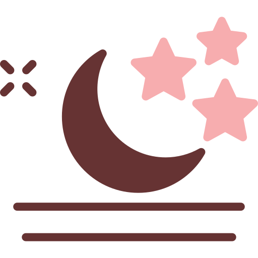 luna y estrellas icono gratis