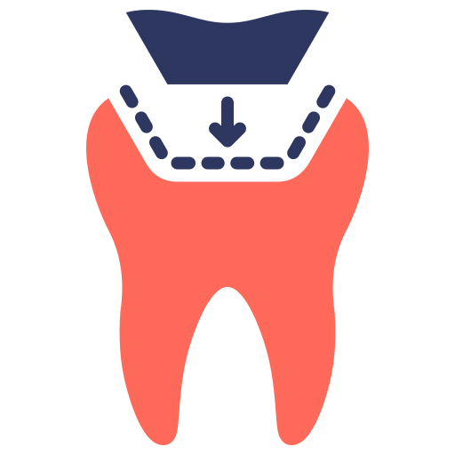 relleno de dientes icono gratis