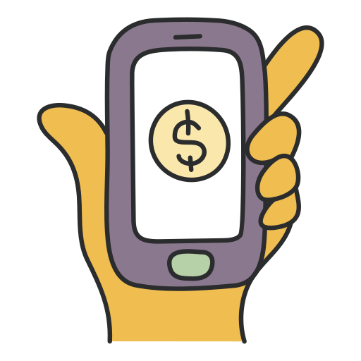 dinheiro móvel grátis ícone