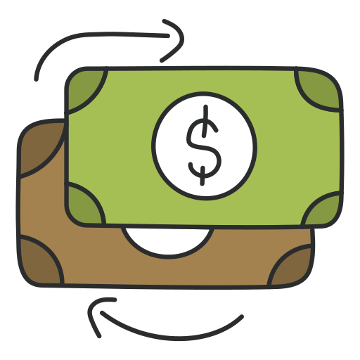 transferencia de dinero icono gratis