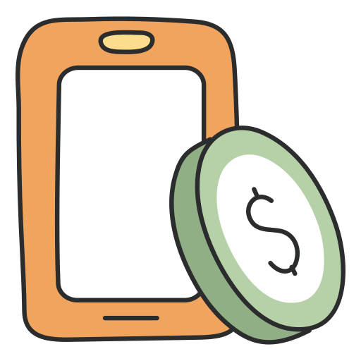 dinero en línea icono gratis