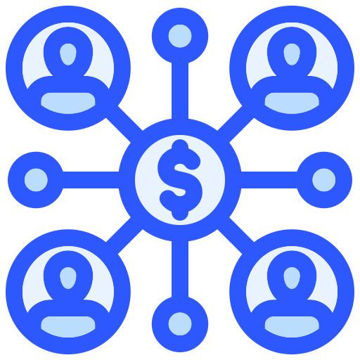 la comercialización del afiliado icono gratis