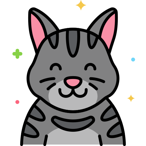 gato de pelo corto icono gratis