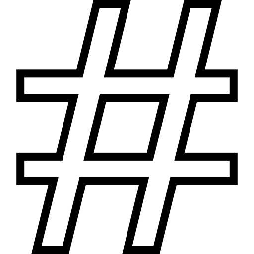 Printable Hashtag Symbol Template