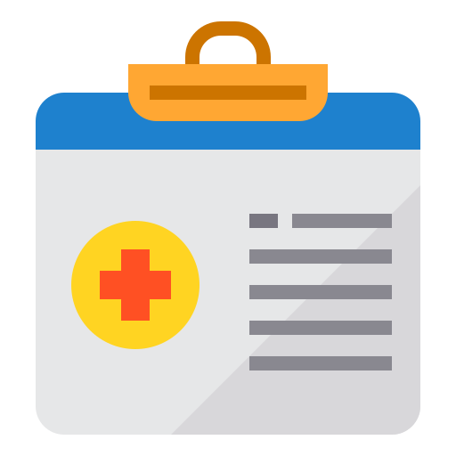 informe médico icono gratis