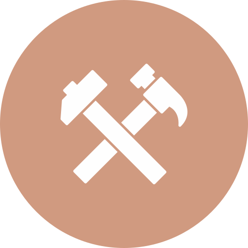 Crossed hammers free icon